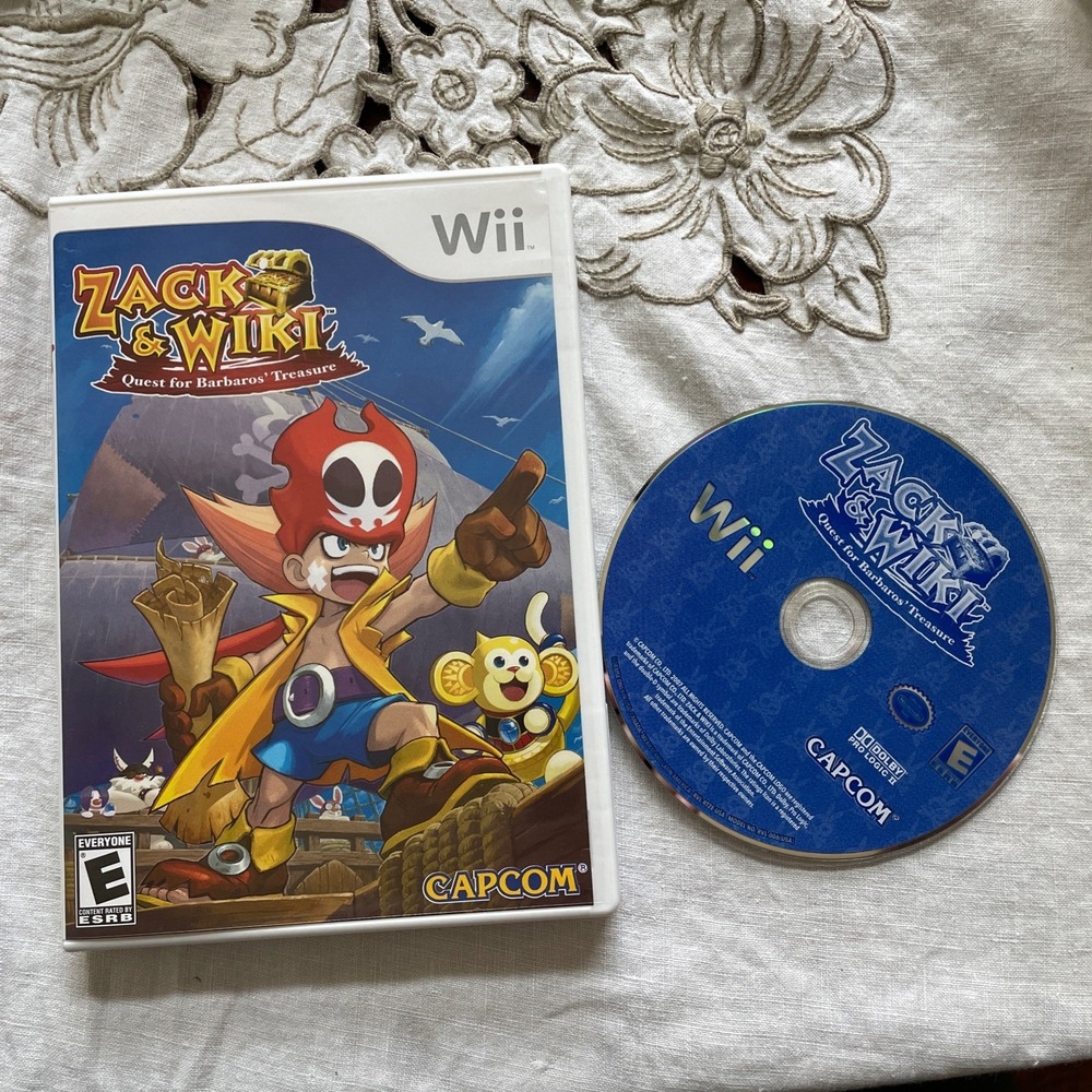 Zack & Wiki: Quest for Barbaros' Treasure Nintendo Wii‎ 2007 TESTED No Manual